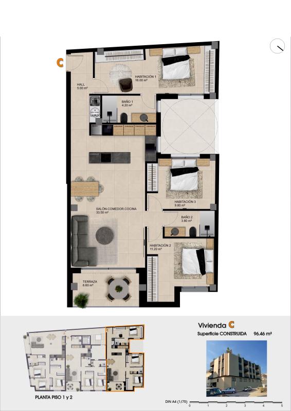 apartment te koop in Catral | 3 slaapkamers H467797