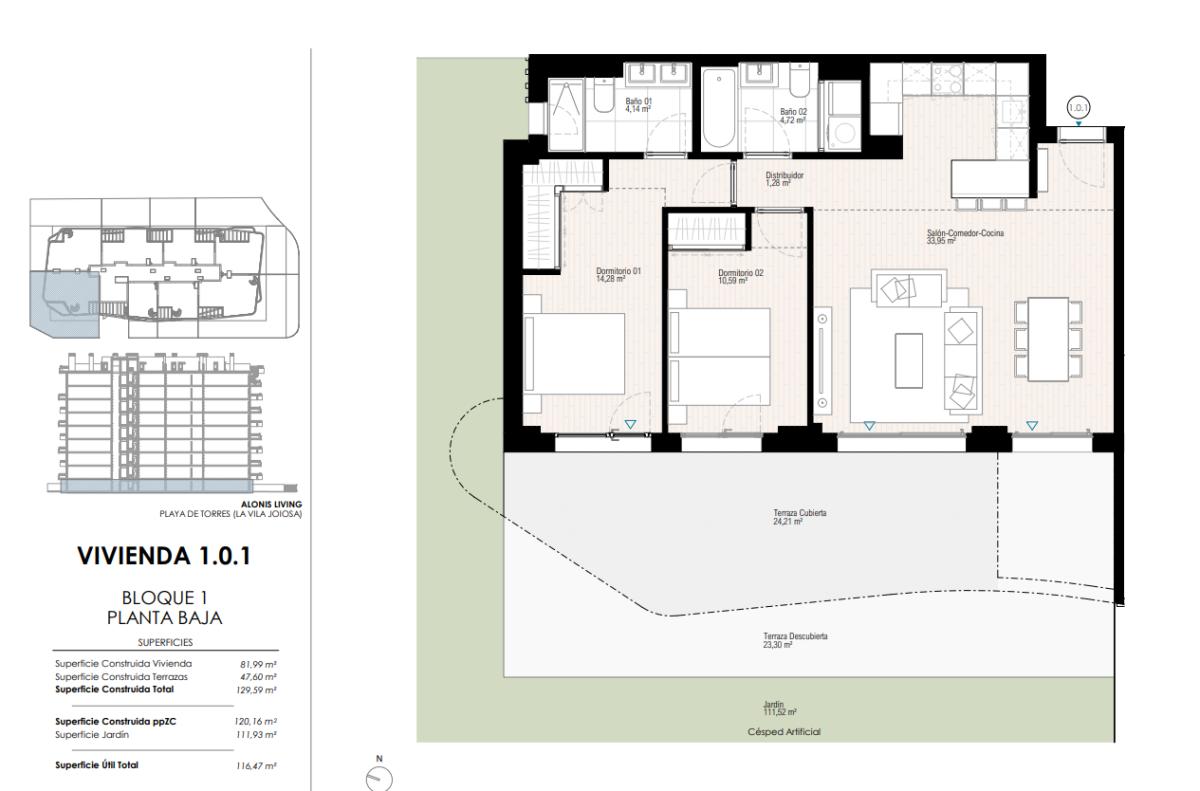 apartment te koop in La Villajoyosa / Vila Joiosa | 2 slaapkamers H468115