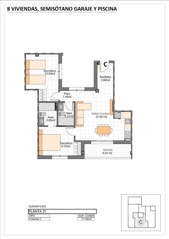 apartment te koop in Mazarrón | 2 slaapkamers H490895