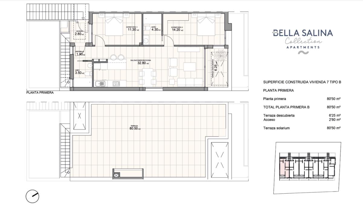 apartment te koop in Pilar de la Horadada | 2 slaapkamers H488050