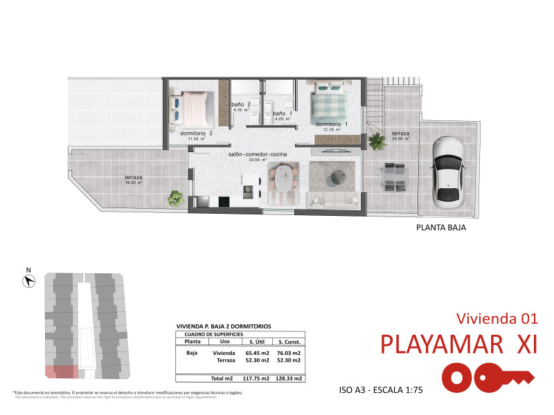 apartment te koop in Pilar de la Horadada | 3 slaapkamers H67173
