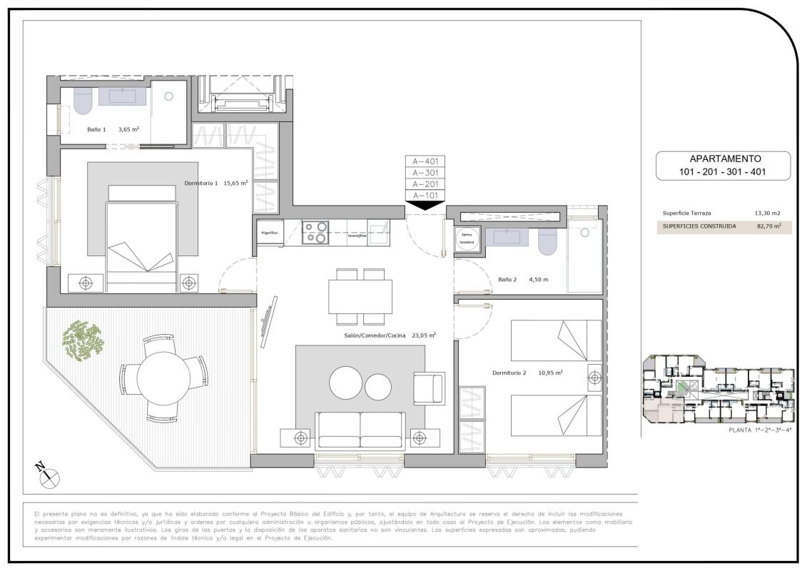 apartment te koop in San Pedro del Pinatar | 1 slaapkamers H479086