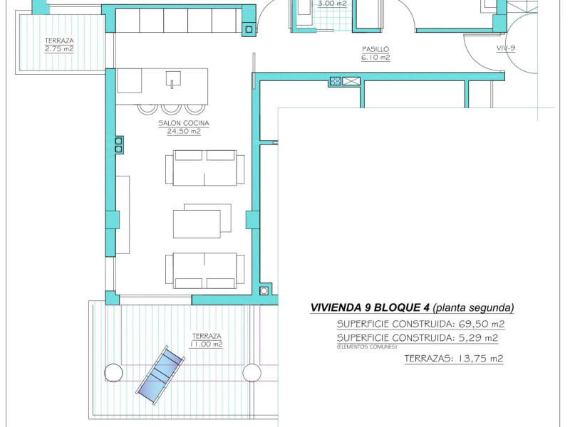 apartment te koop in Torre-Pacheco | 2 slaapkamers H25769