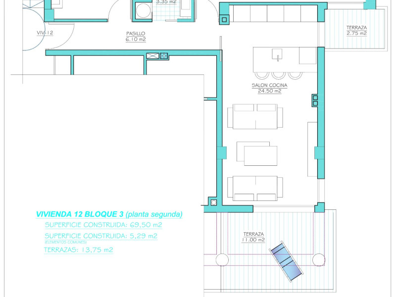 apartment te koop in Torre-Pacheco | 2 slaapkamers H25770