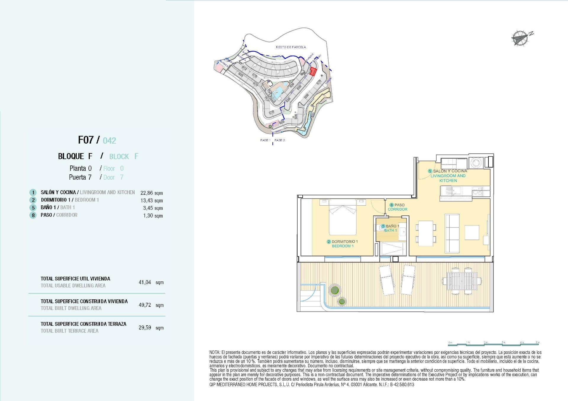 Appartement te koop in Aguilas | 1 slaapkamers H8942