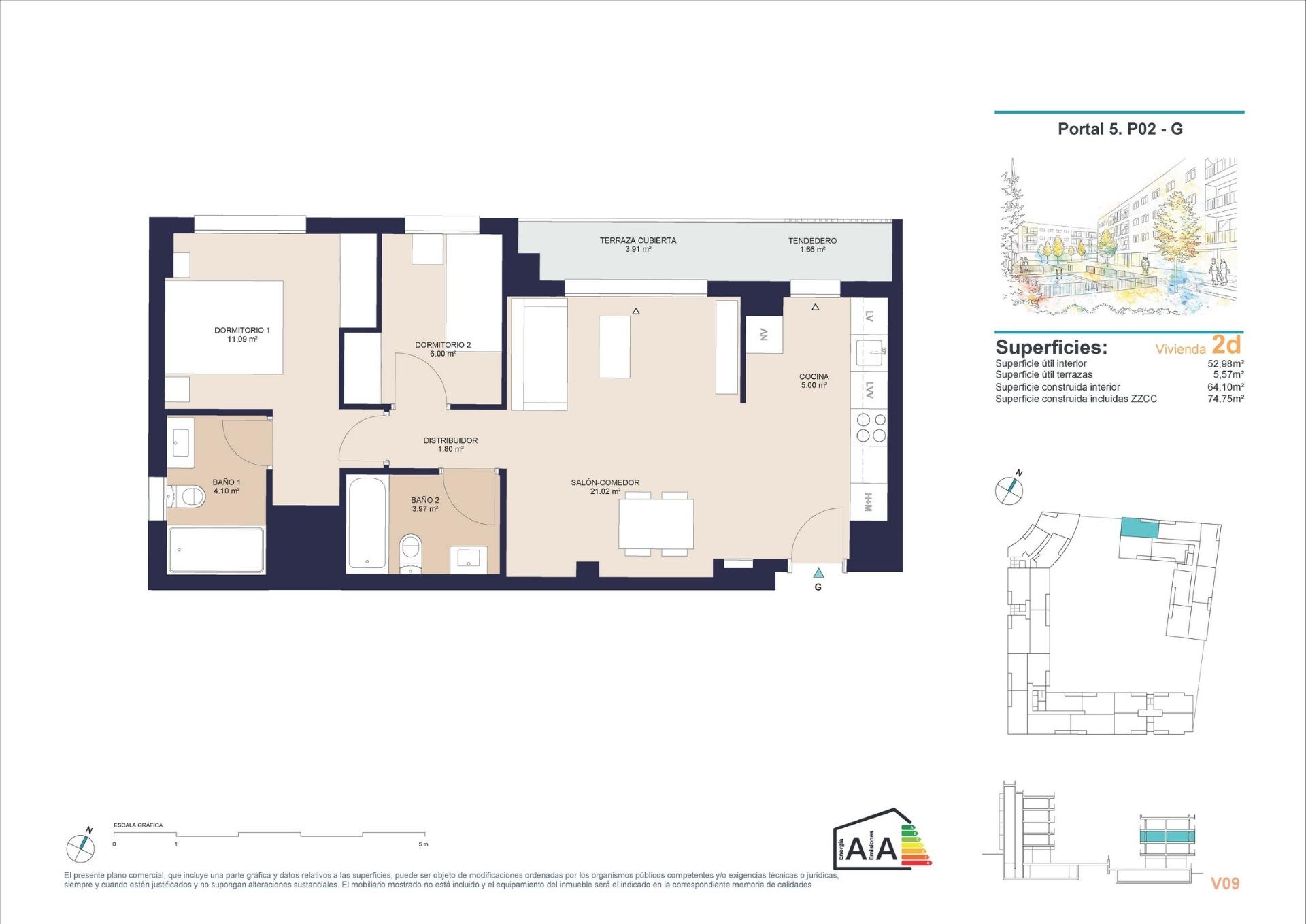 Appartement te koop in Alicante | 2 slaapkamers H1648