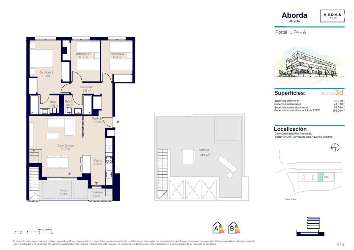 Penthouse te koop in Alicante | 3 slaapkamers H5319328