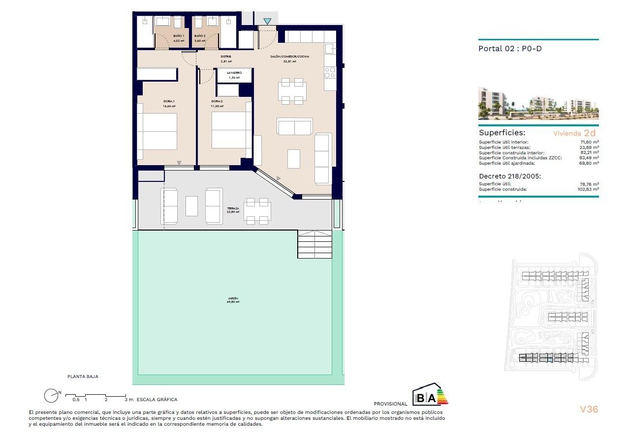 Apartment te koop in Almerimar | 2 slaapkamers H0988