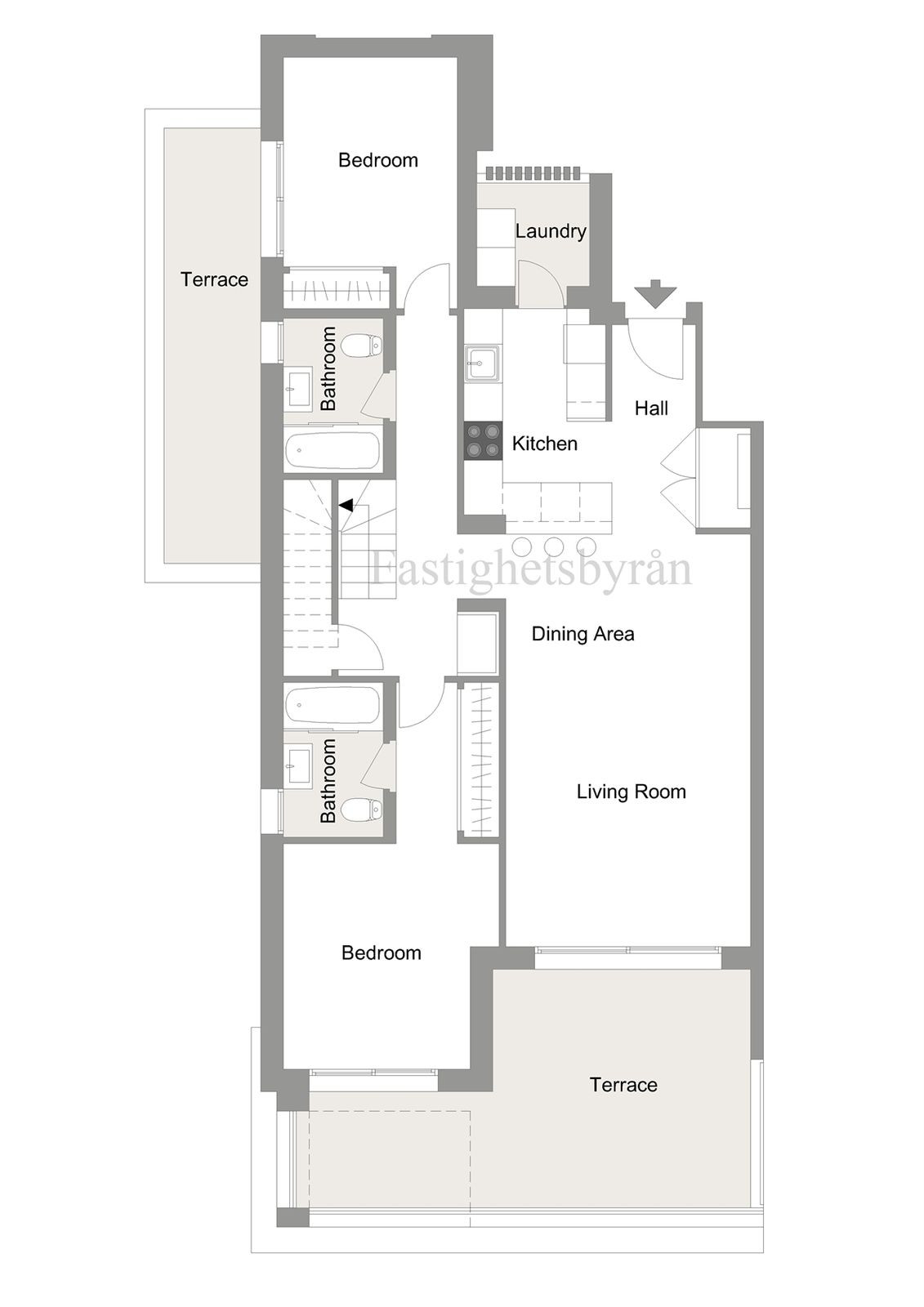 Penthouse Duplex te koop in Bel Air | 2 slaapkamers H5369128