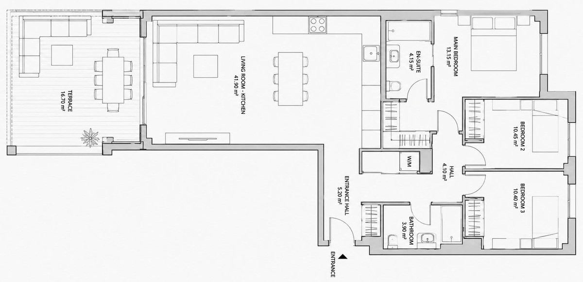 Penthouse te koop in Benalmadena | 3 slaapkamers H5402071