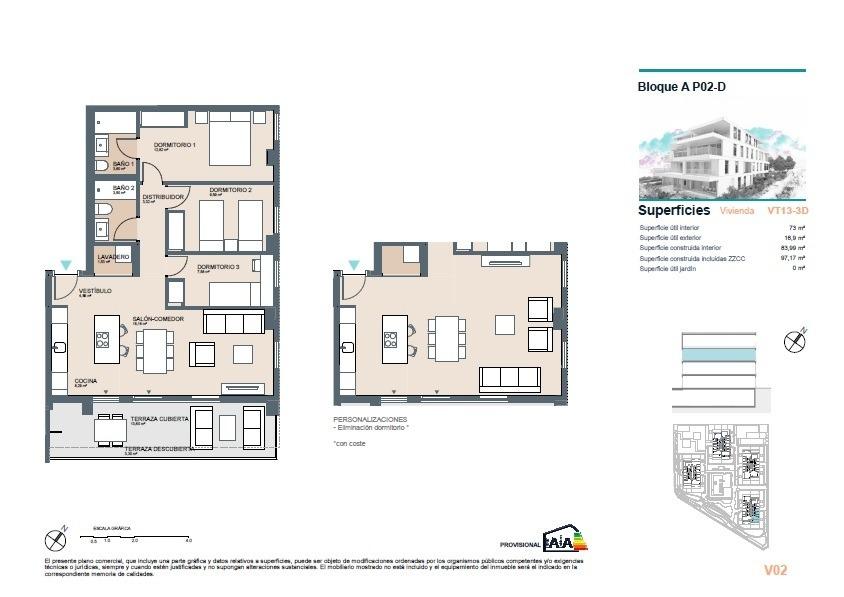 Apartment te koop in Benicassim | 3 slaapkamers H0878