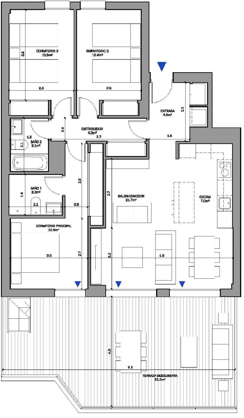 Penthouse te koop in Cancelada | 3 slaapkamers H5382904