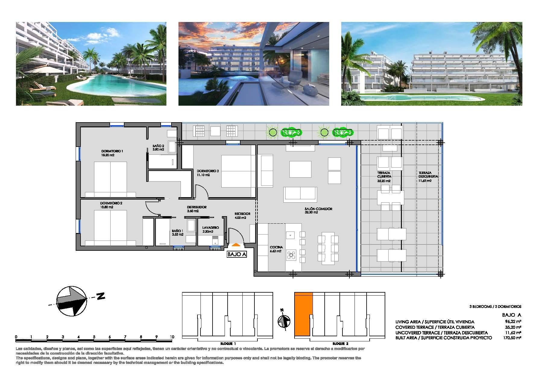 Appartement te koop in Cartagena | 3 slaapkamers H9037