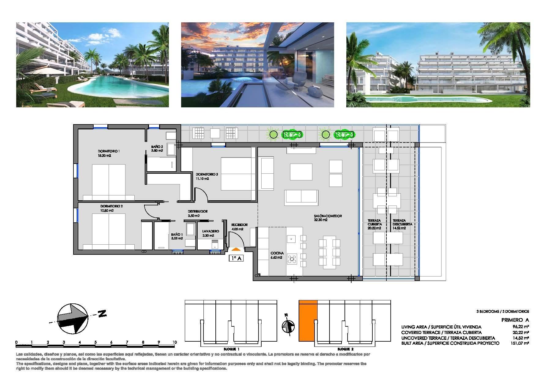 Appartement te koop in Cartagena | 3 slaapkamers H9039