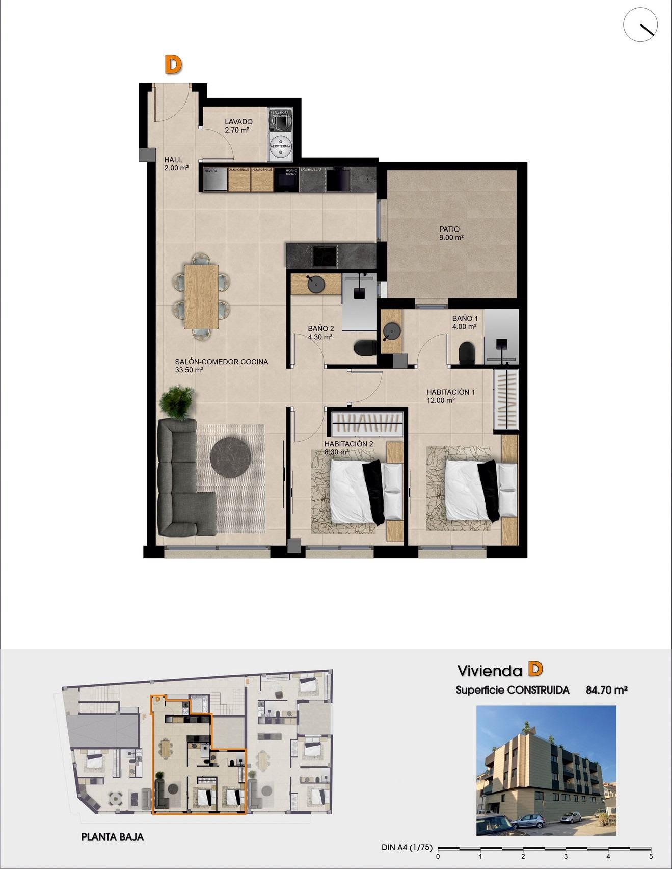 Appartement te koop in Catral | 2 slaapkamers H9645