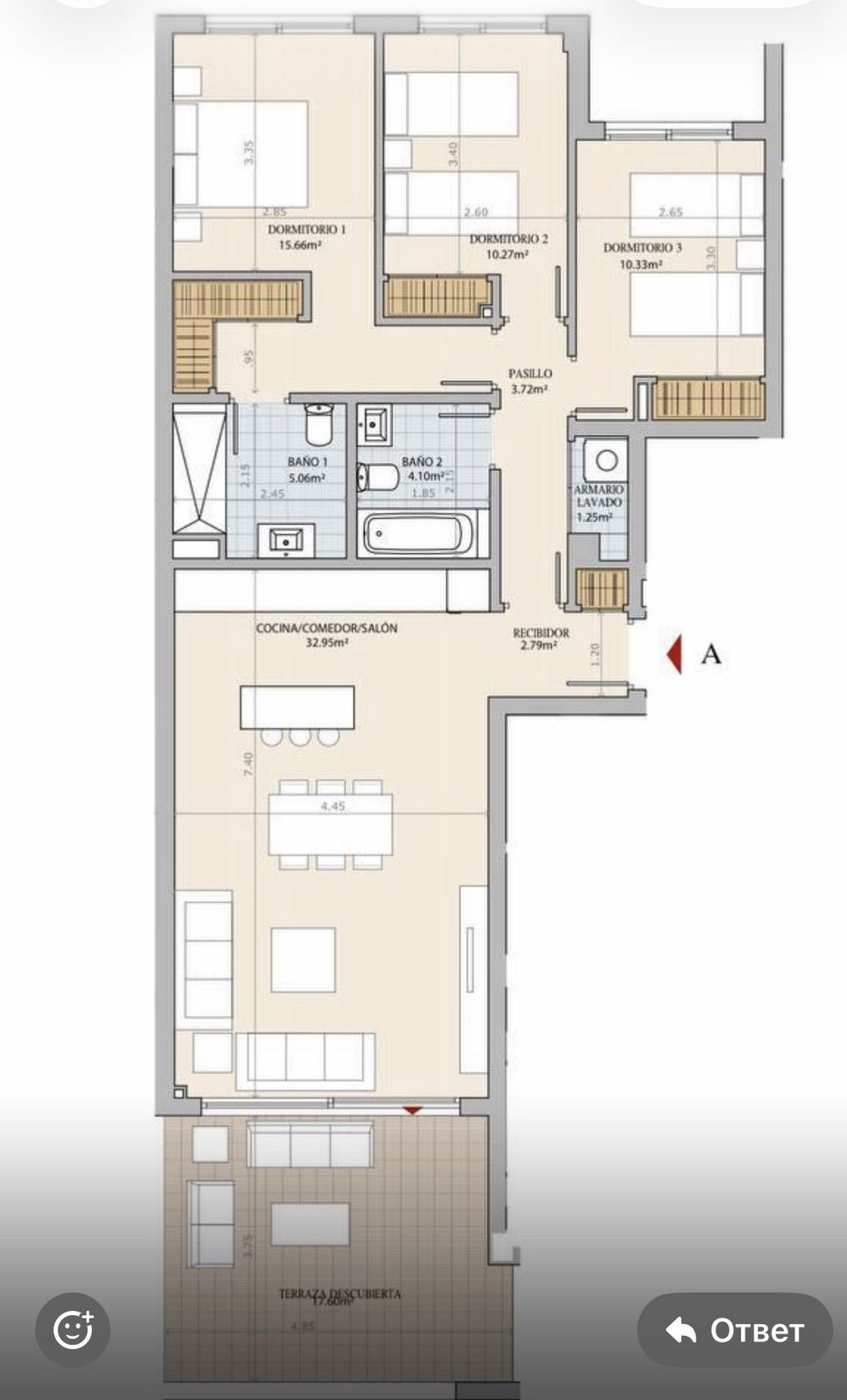 Apartment for sale in El Chaparral | 3 bedrooms H5395036