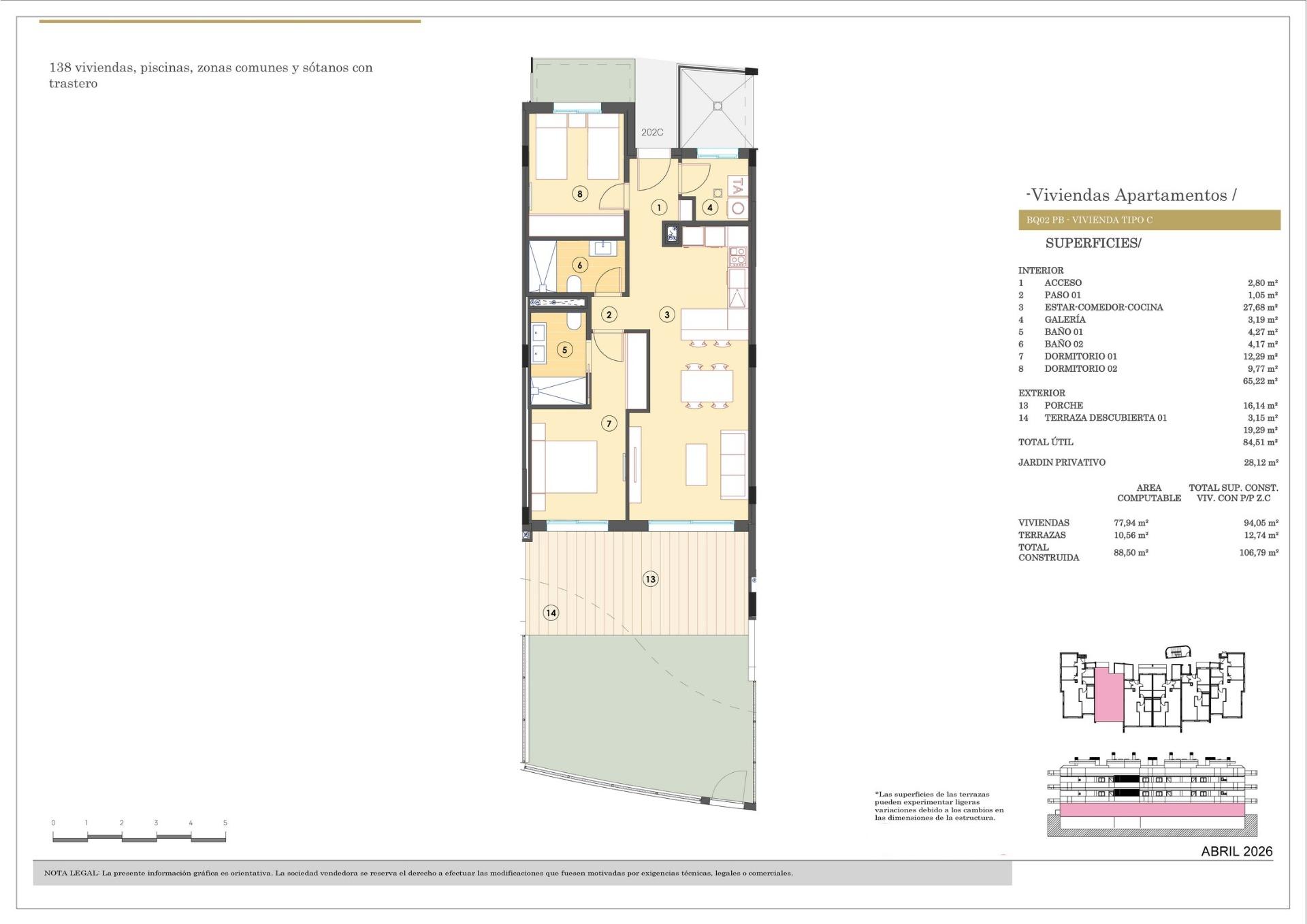 Appartement te koop in Finestrat | 2 slaapkamers H1612