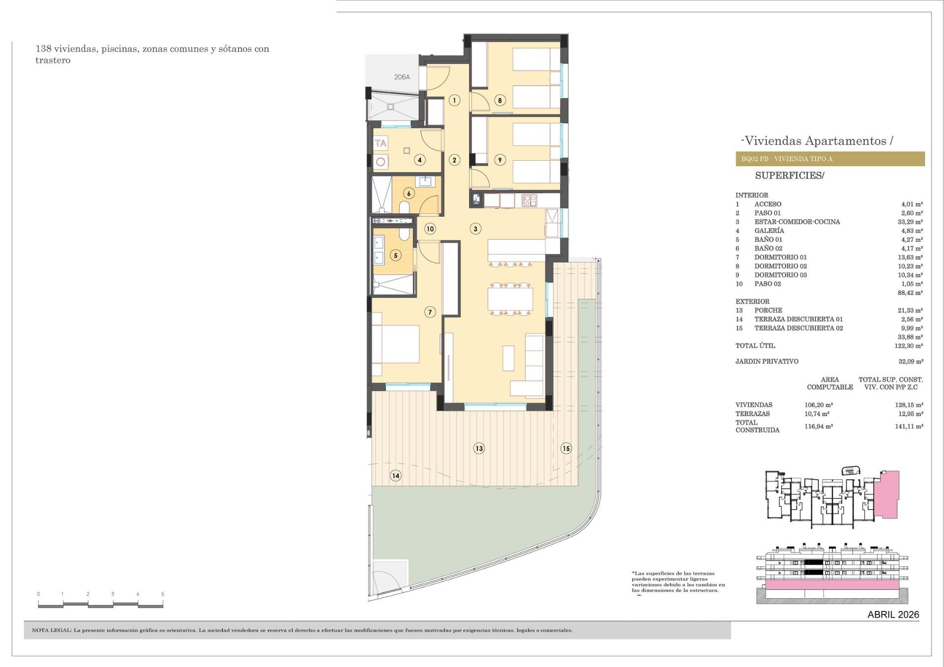 Appartement te koop in Finestrat | 3 slaapkamers H1613