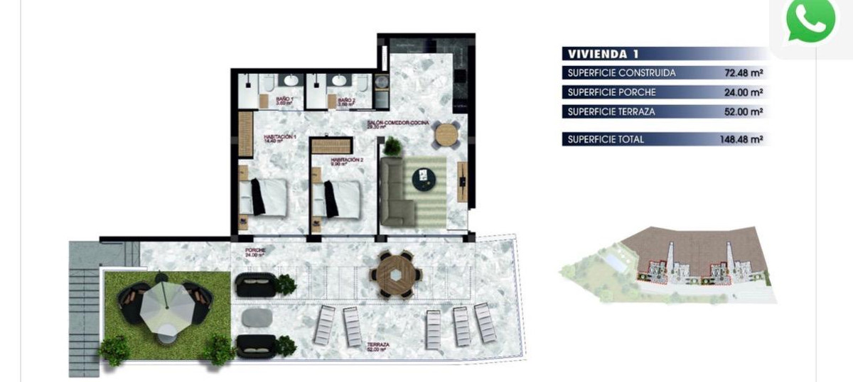 Penthouse te koop in Finestrat | 2 slaapkamers H5422009