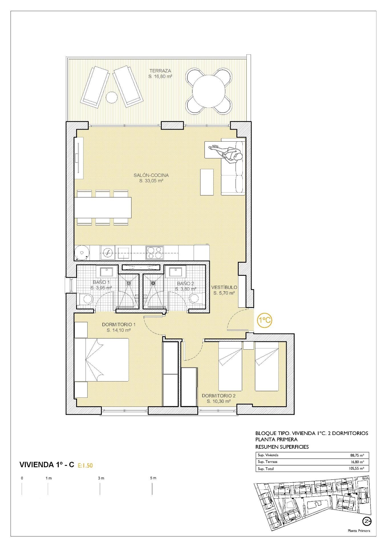 Appartement te koop in Finestrat | 2 slaapkamers H7092