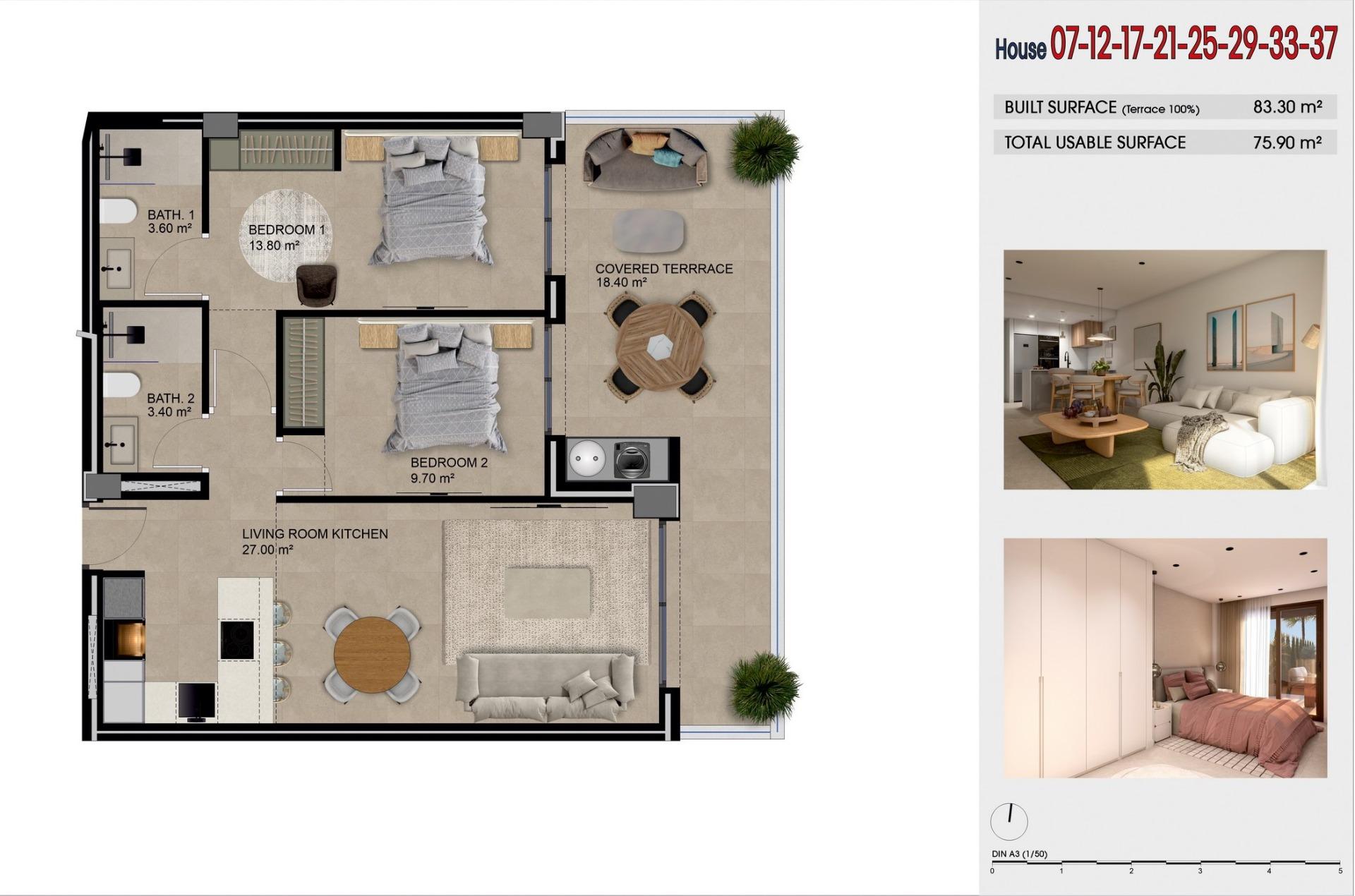 Appartement te koop in Guardamar del Segura | 2 slaapkamers H10057