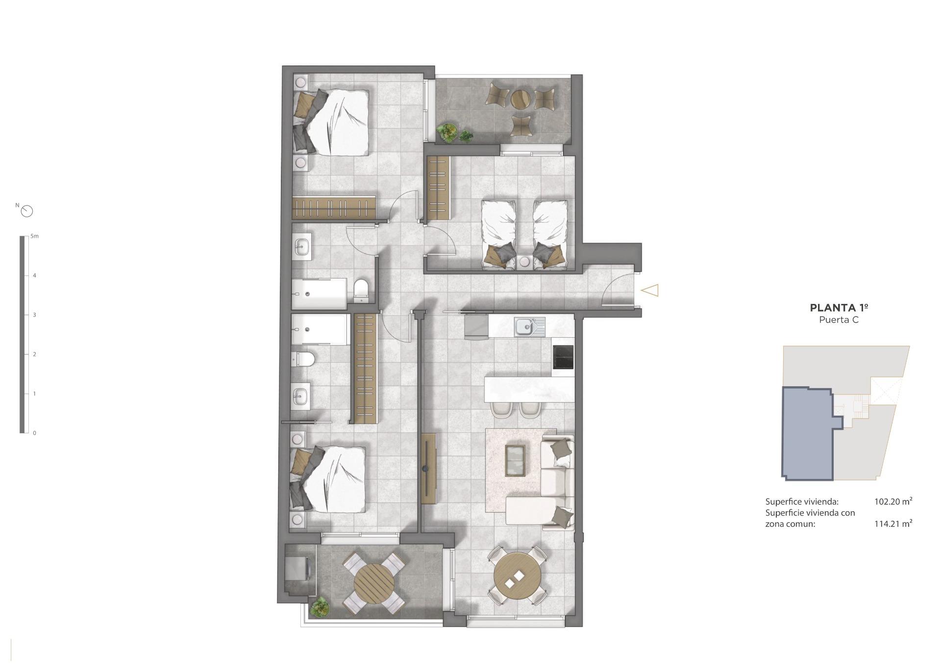 Appartement te koop in Guardamar del Segura | 3 slaapkamers H7108