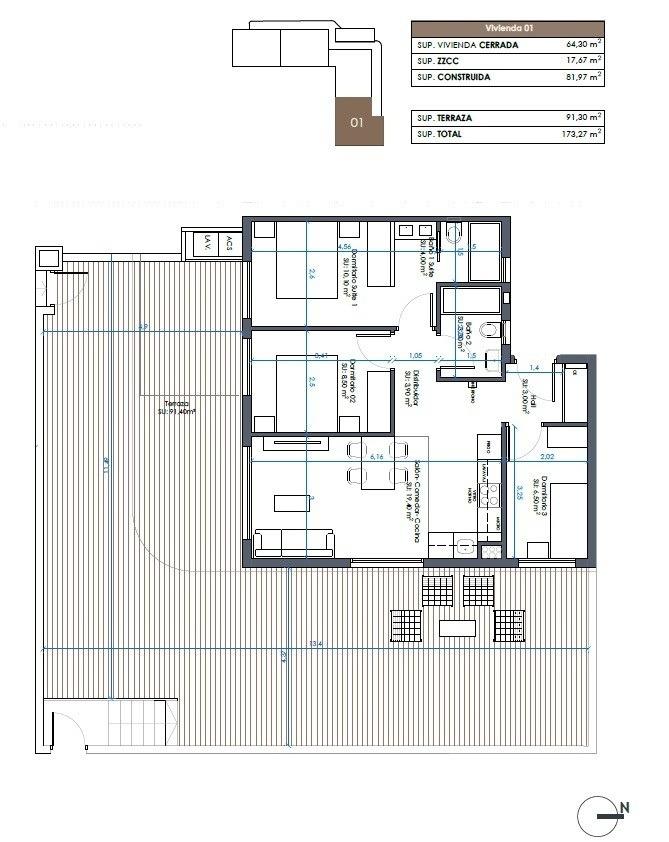 Appartement te koop in Guardamar del Segura | 3 slaapkamers H9091