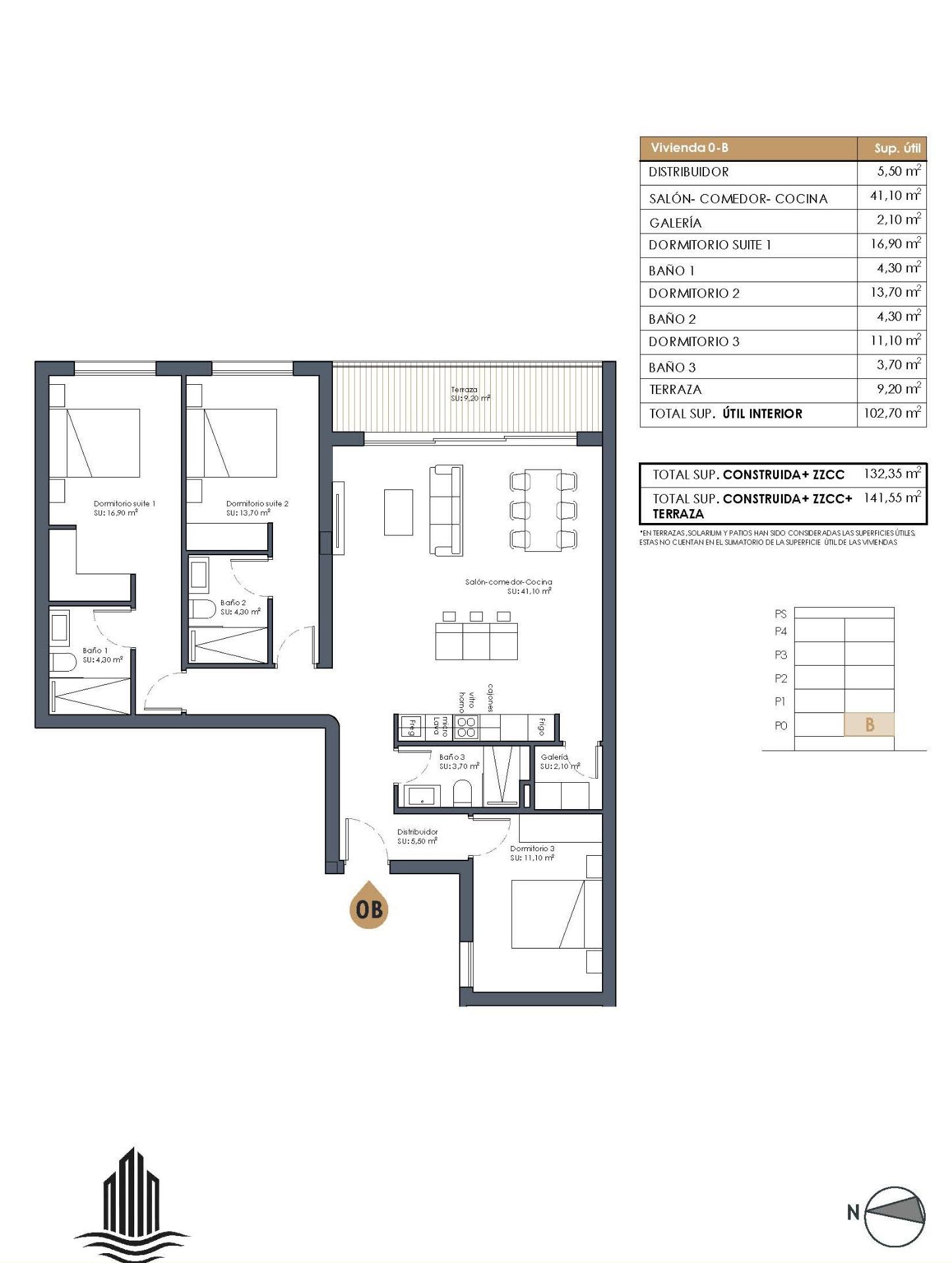 Appartement te koop in Guardamar del Segura | 3 slaapkamers H9904