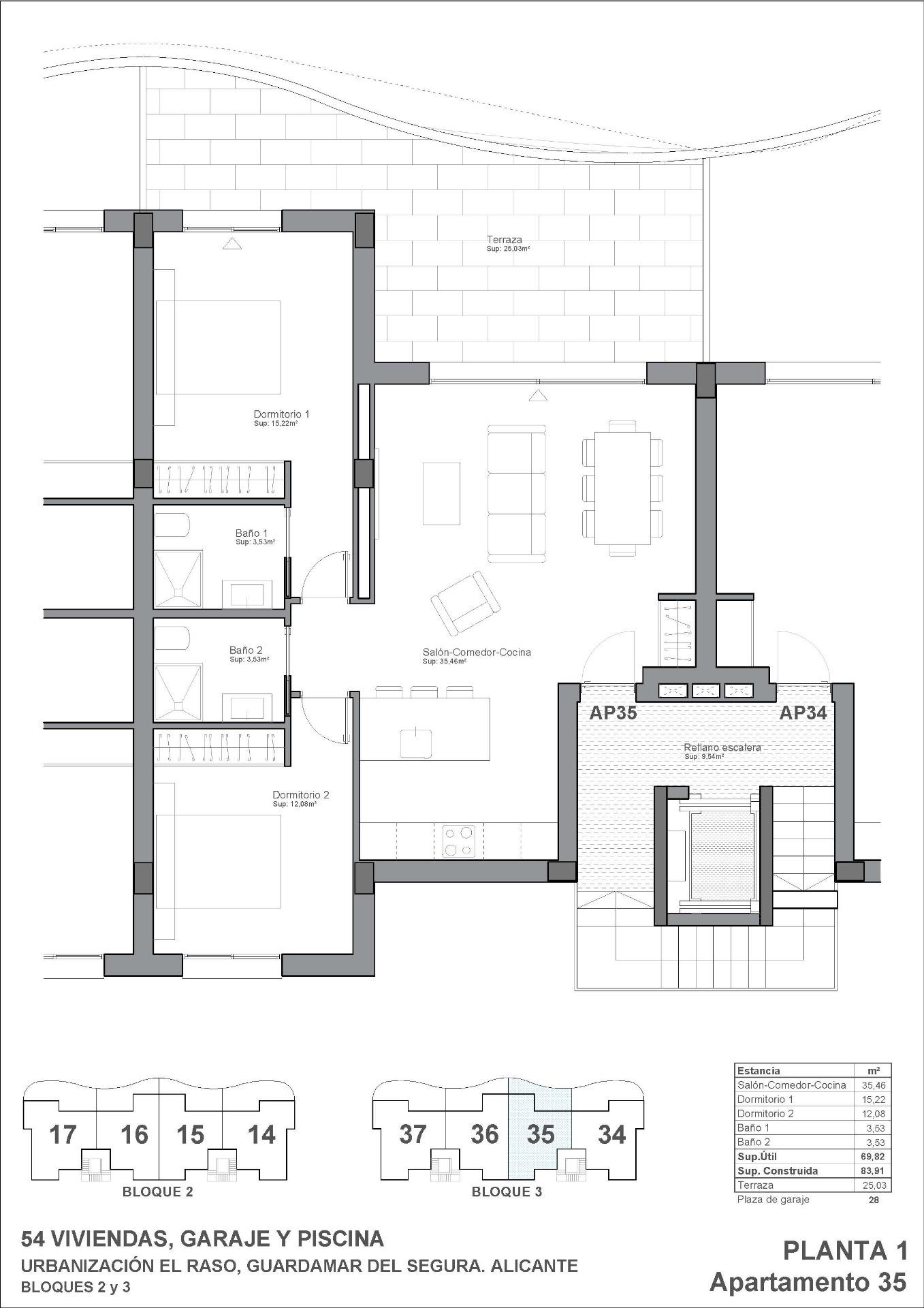 Appartement te koop in Guardamar del Segura | 2 slaapkamers H9934