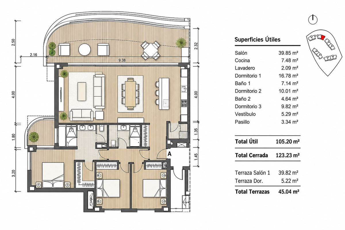 Appartement te koop in Higueron | 3 slaapkamers H5524021