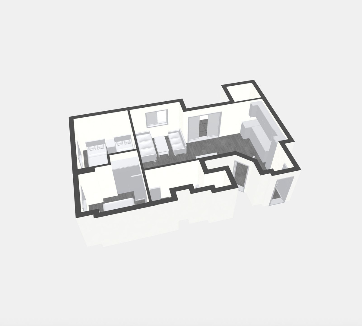 Tussenverdieping Appartement in Huelin-43