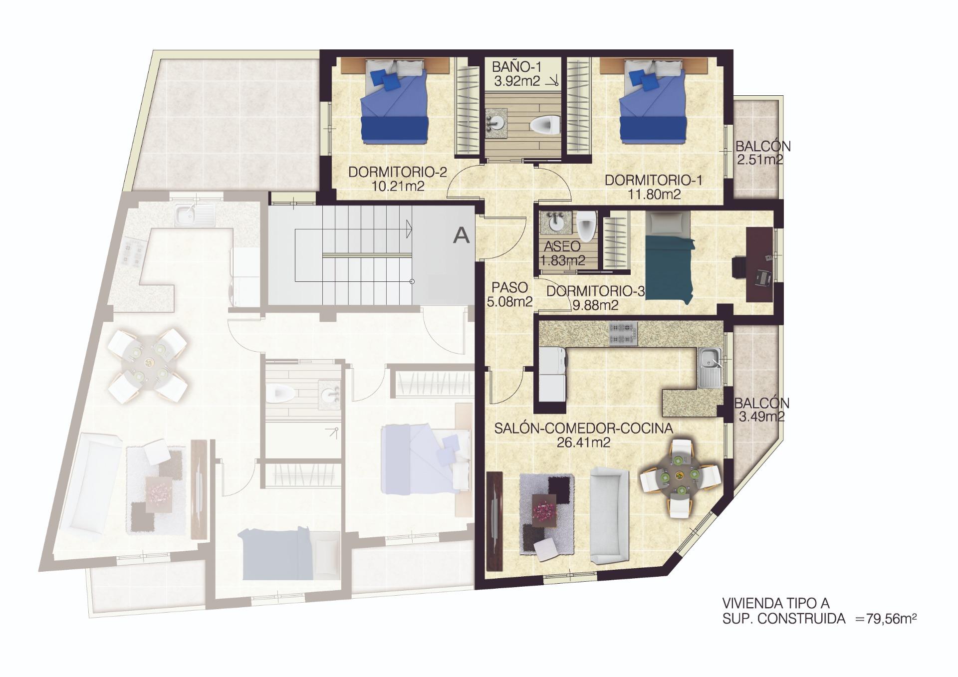 Appartement te koop in Jacarilla | 3 slaapkamers H9025