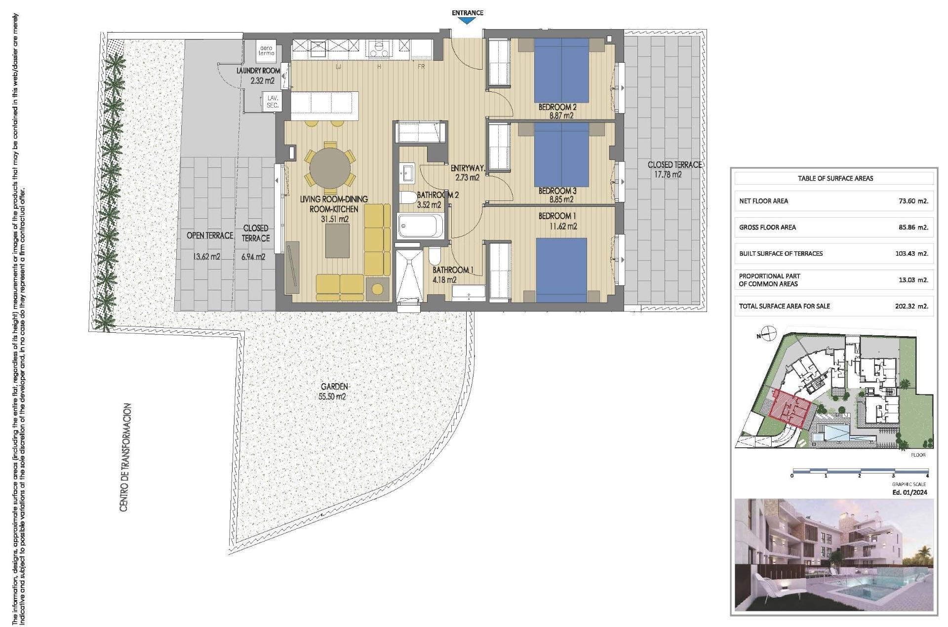 Appartement te koop in Jávea Xàbia | 3 slaapkamers H1761
