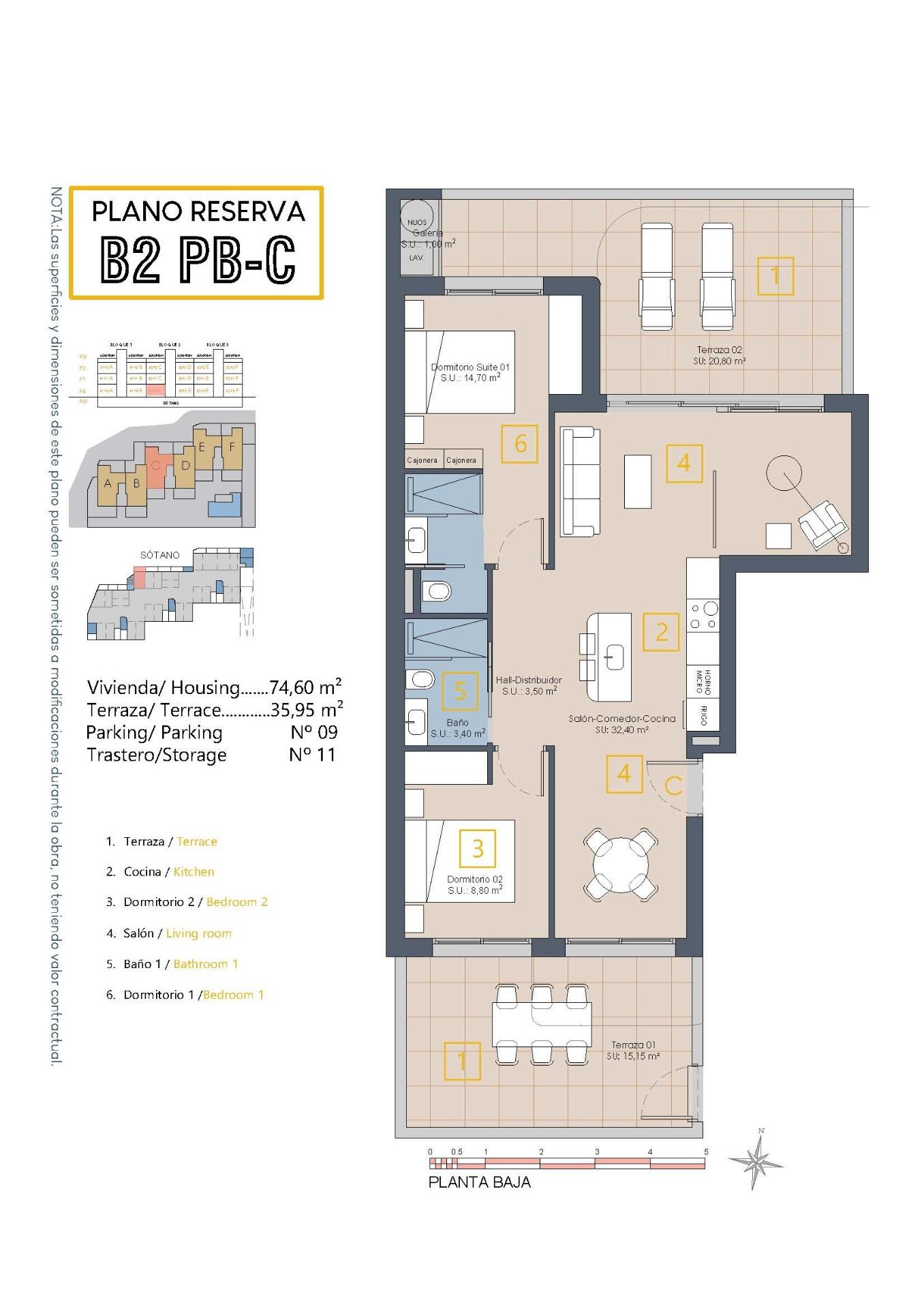 Appartement te koop in Los Alcazares | 3 slaapkamers H9248