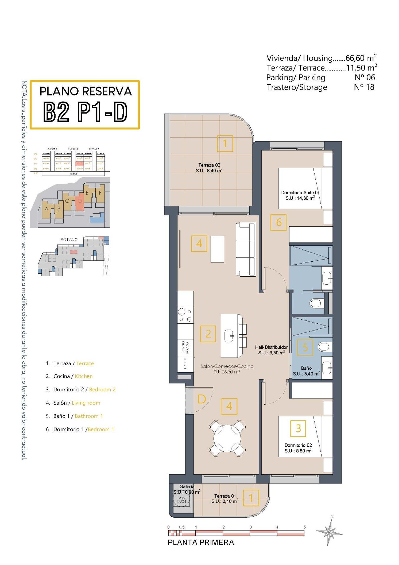 Appartement te koop in Los Alcazares | 2 slaapkamers H9249