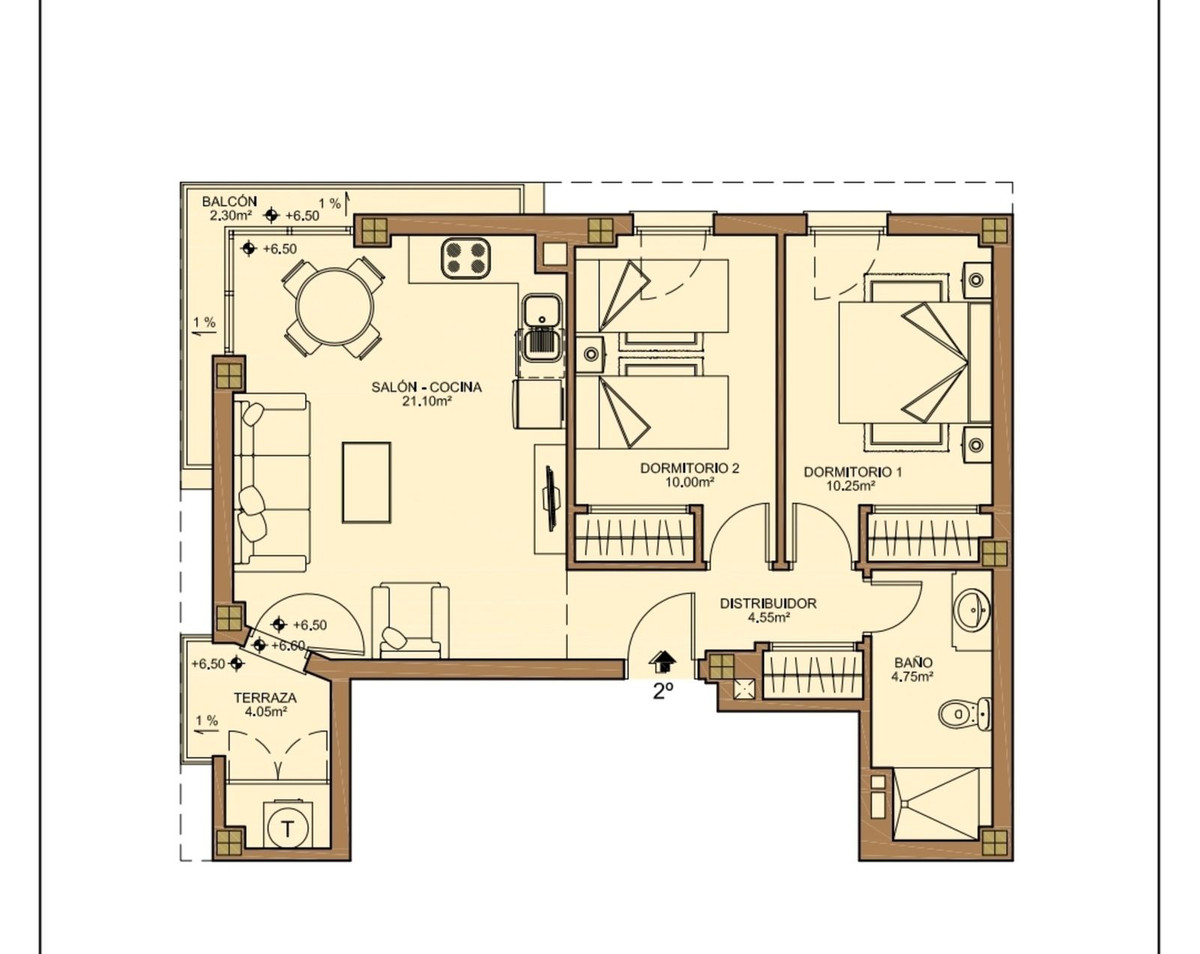 Tussenverdieping Appartement in Los Boliches-7