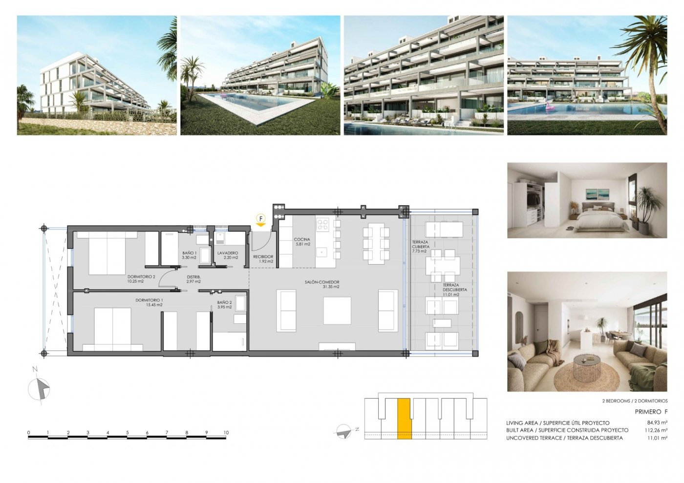 Appartement te koop in Cartagena | 2 slaapkamers H6792