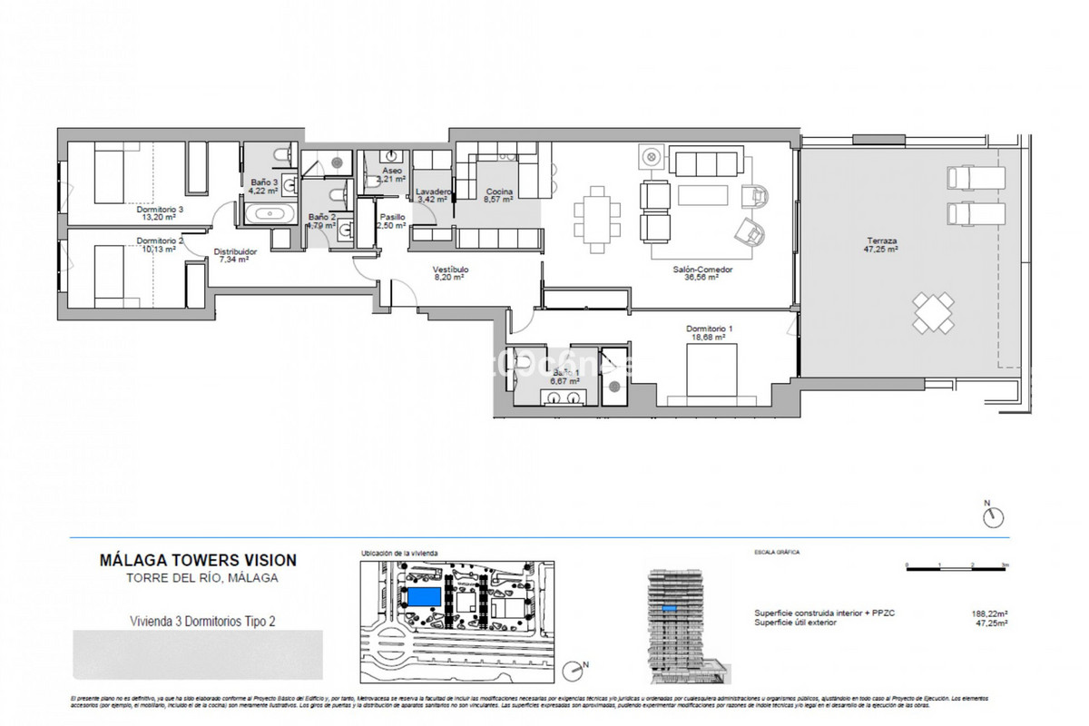 Appartement te koop in Málaga | 3 slaapkamers H5310988