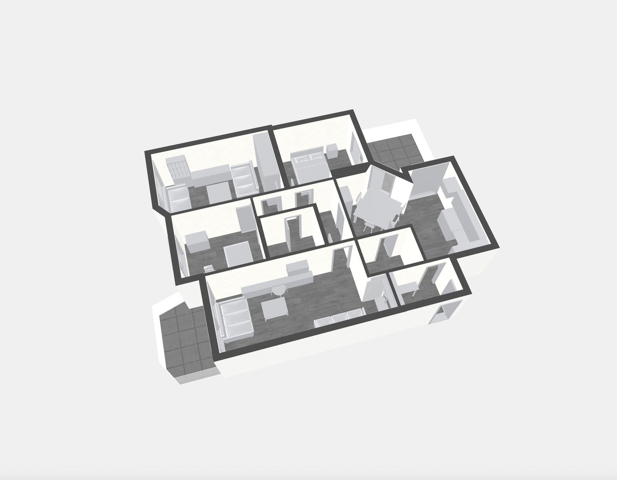 Tussenverdieping Appartement in Perchel Sur-60