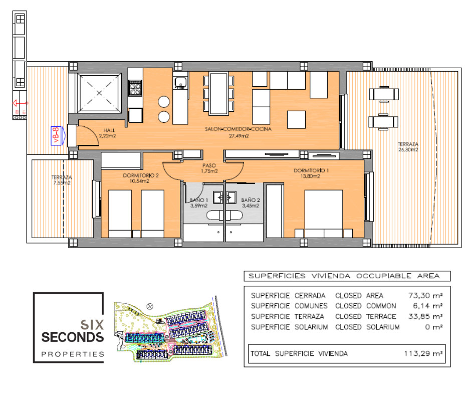 Appartement te koop in Playa Flamenca | 2 slaapkamers H5330074