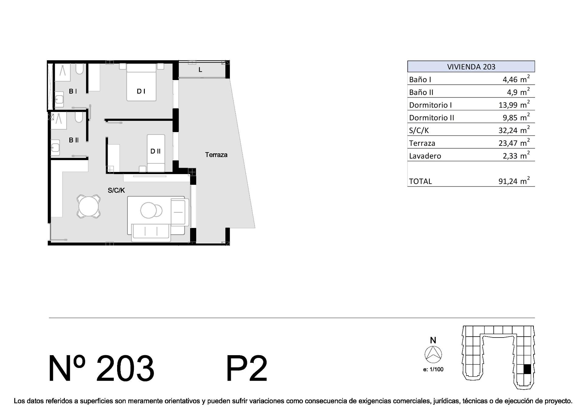 Appartement te koop in San Miguel de Salinas | 2 slaapkamers H10028