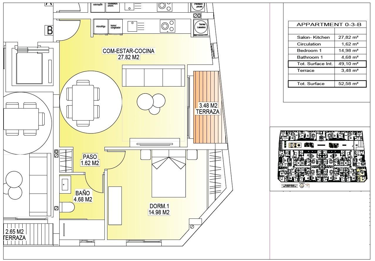 Appartement te koop in San Miguel de Salinas | 1 slaapkamers H9542