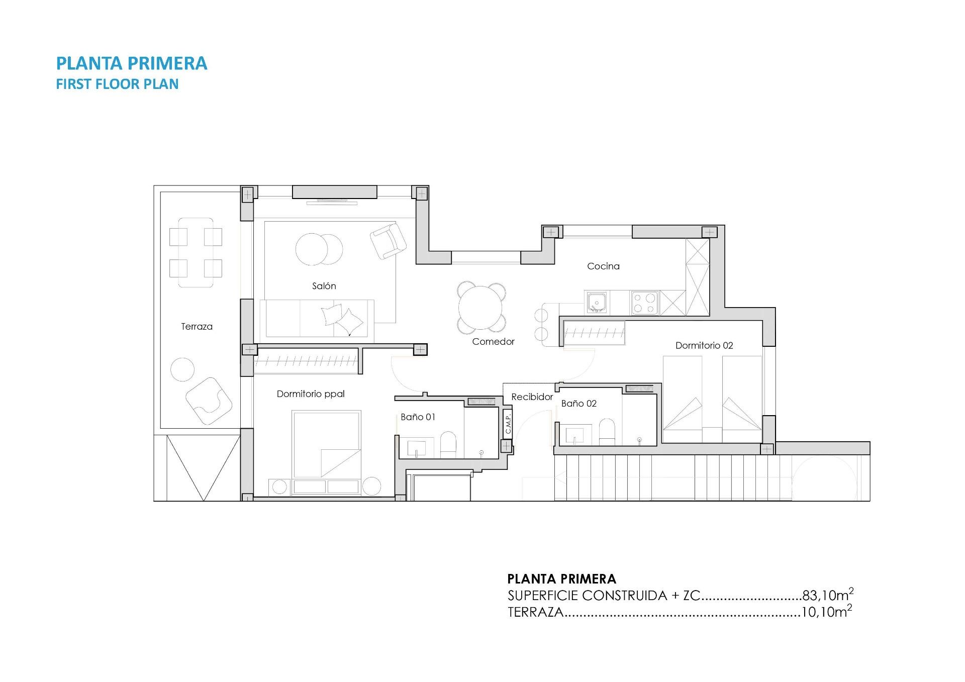 Appartement te koop in Torre Pacheco | 2 slaapkamers H9159