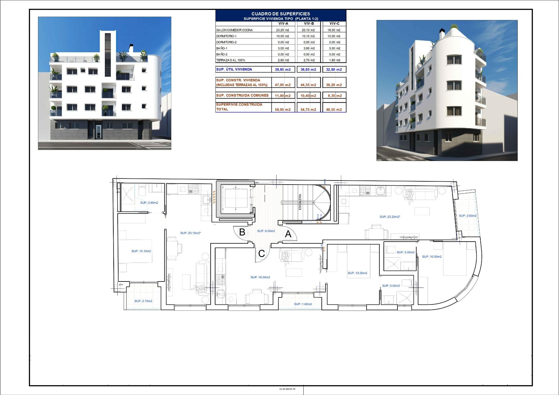 Appartement te koop in Torrevieja | 1 slaapkamers H7267