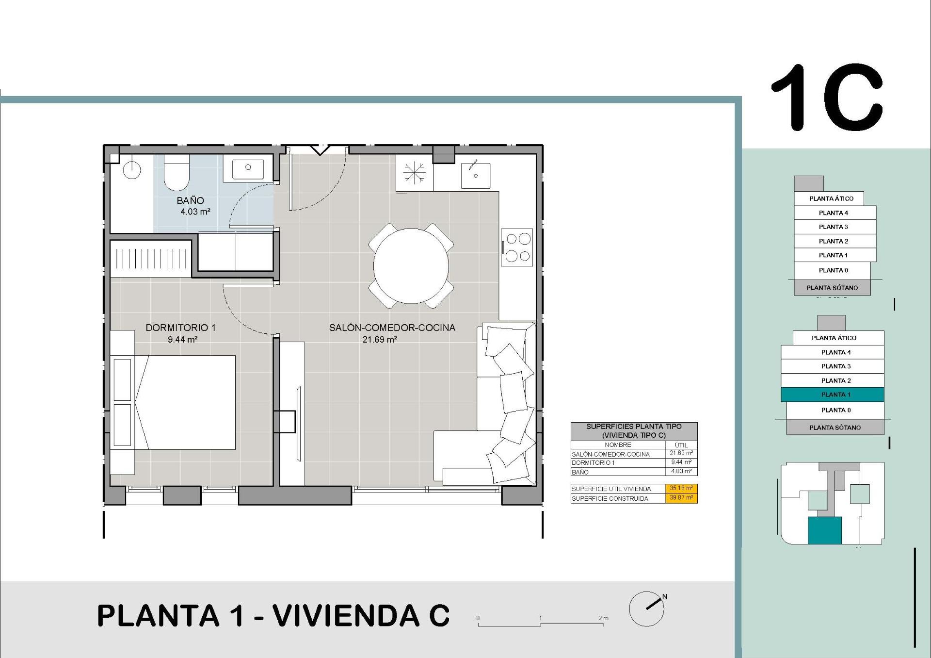 Apartment for sale in Torrevieja | 1 bedrooms H9086
