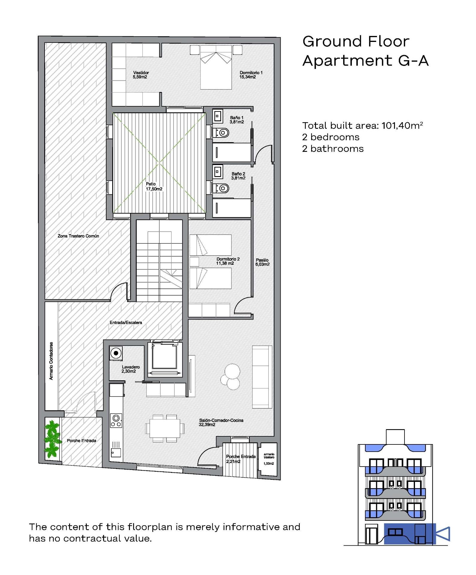 Appartement te koop in Torrevieja | 2 slaapkamers H9180