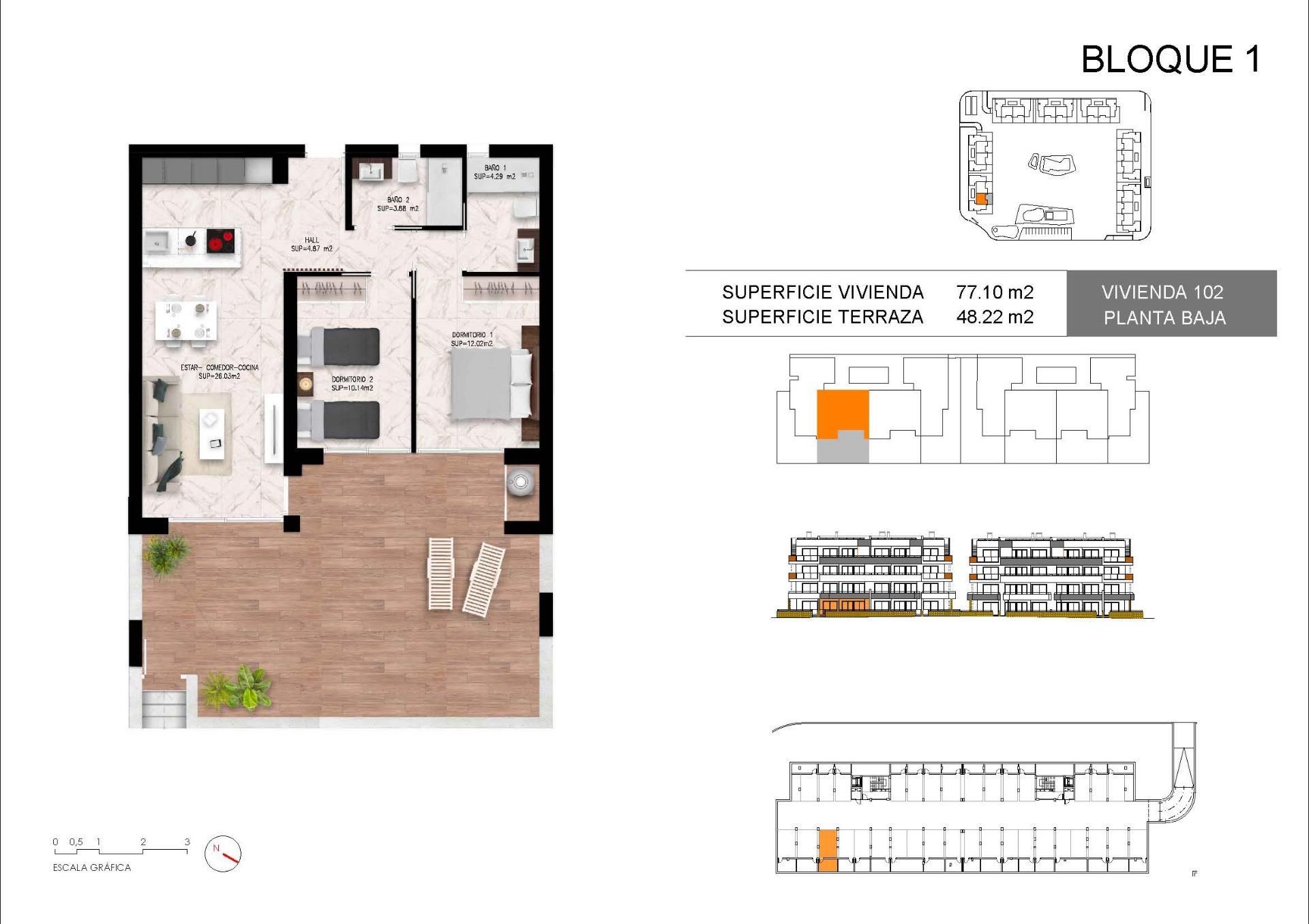 Appartement te koop in Torrevieja | 2 slaapkamers H9184