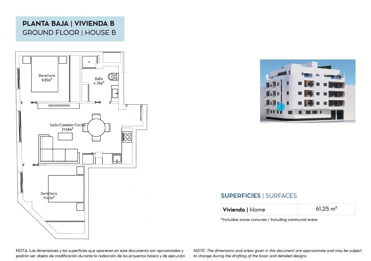 Appartement te koop in Torrevieja | 2 slaapkamers H9923