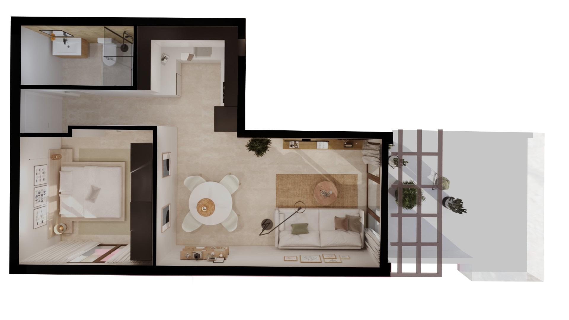 Appartement te koop in Vera | 1 slaapkamers H9131