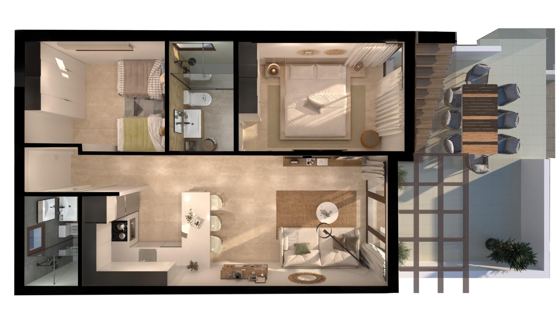 Appartement te koop in Vera | 2 slaapkamers H9132